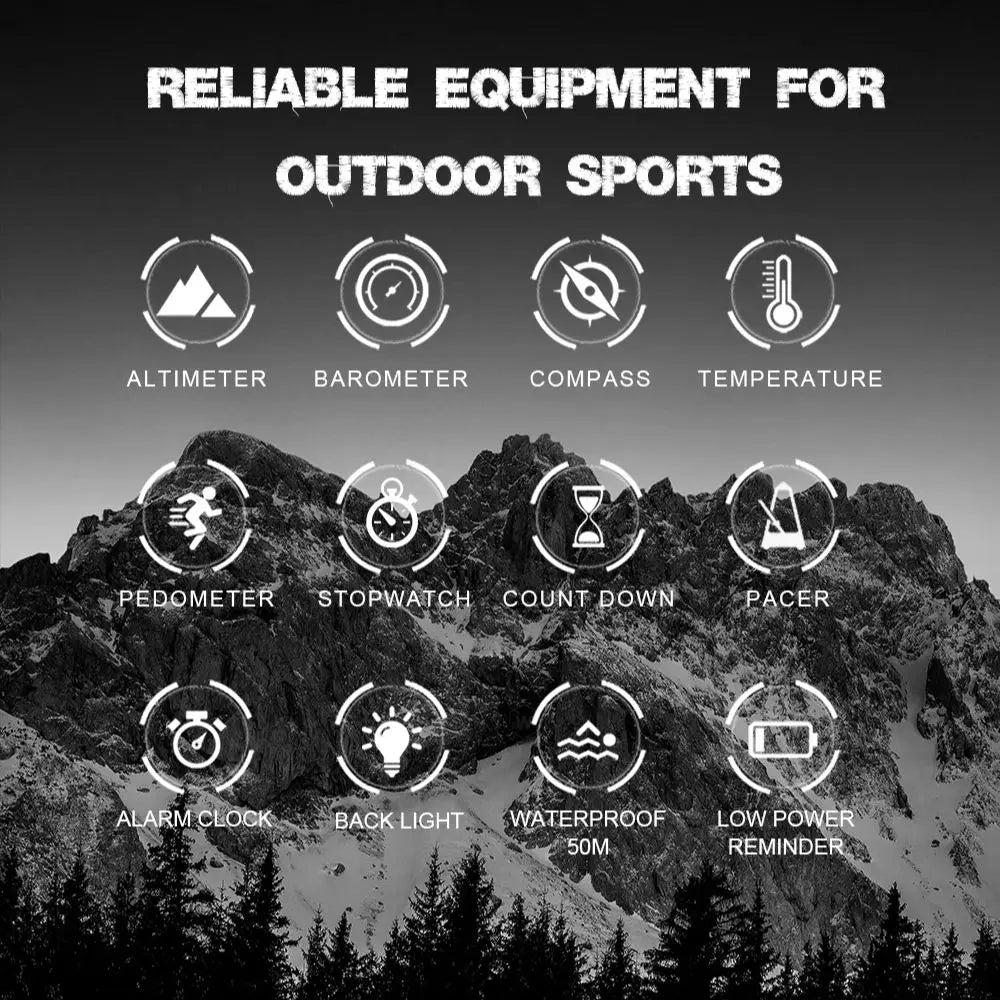 NORTH EDGE APACHE-46 reloj Digital para hombre deportes al aire libre correr natación relojes deportivos al aire libre altímetro barómetro brújula WR50M