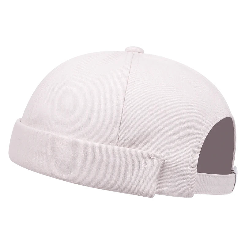 2024 novo gorro hip hop solidéu na moda cor streetwear portátil melão boné moda headwear bonés painéis elásticos hip hop chapéu