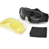 Óculos táticos com 3 lentes, óculos de combate, airsoft, paintball, proteção ocular para cs wargame, motocicleta, caminhadas