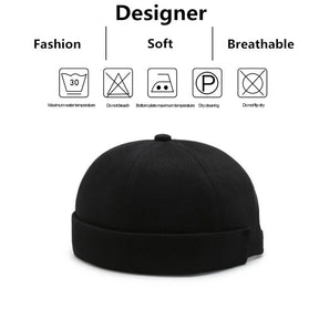 2024 novo gorro hip hop solidéu na moda cor streetwear portátil melão boné moda headwear bonés painéis elásticos hip hop chapéu