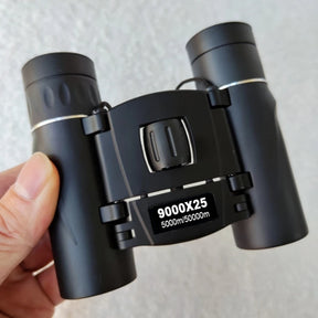 9000x25 hd zoom portátil poderoso binóculos de longo alcance bak4 telescópio jumelles óptica dobrável para caça ao ar livre acampamento
