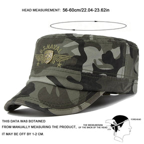 Moda usnaval carta bordado boné de beisebol primavera outono ao ar livre ajustável chapéus casuais masculino topo plano capitão militar bonés