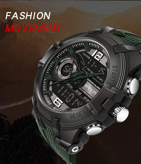 Relógio militar dos homens Sanda, g estilo, marca, esportes, led, digital, 50m, à prova d'água, s choque, para homens