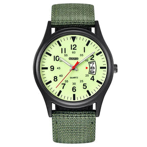 Relógio de pulso quartzo militar masculino, Nylon relógios de luxo, Calendário Data Watch, Moda, 2023