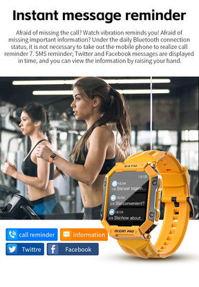 LOKMAT-OCEAN PRO Saúde e Monitoramento Esportivo Relógio Inteligente para Homens, Notificação Inteligente, Compatível com iOS e Android