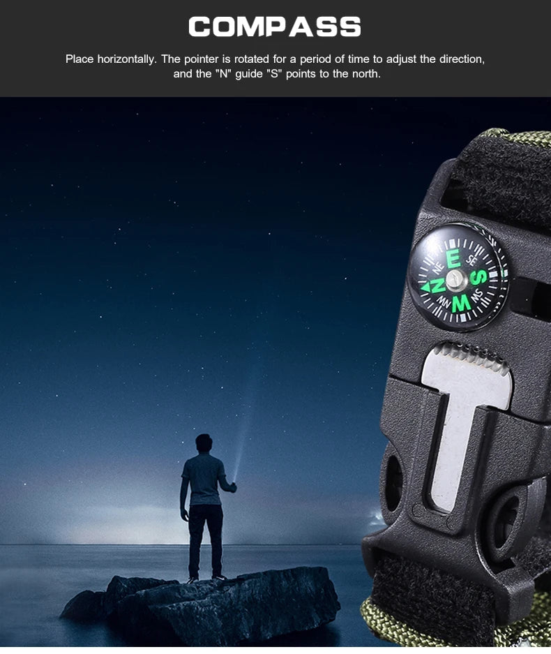 Addies novo esportes ao ar livre led digital relógio masculino bússola assobios à prova dwaterproof água multifuncional relógio de quartzo do exército relogio masculino