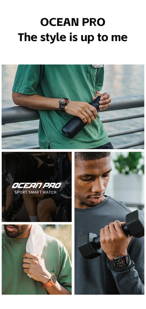 LOKMAT-OCEAN PRO Saúde e Monitoramento Esportivo Relógio Inteligente para Homens, Notificação Inteligente, Compatível com iOS e Android
