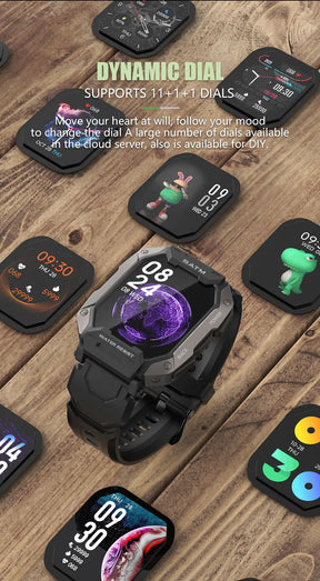 Smartwatch esportivo de natação para homens, IP68 impermeável, fitness, bluetooth, android, ios, profundidade de 50m, novo, 2023
