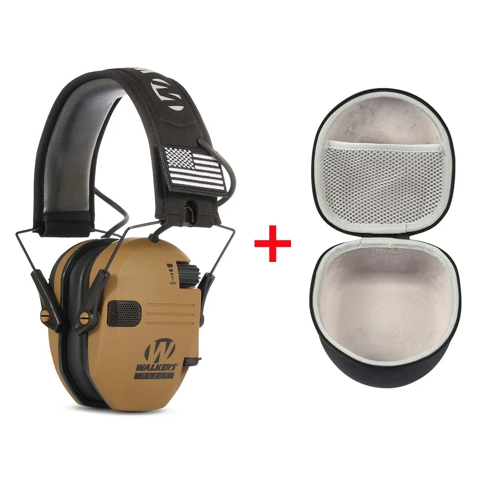 Protetores de orelha eletrônicos táticos militares, caça ao ar livre, captador de som, proteção de redução de ruído, fone de ouvido nrr 23db