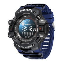 Smael relógio digital militar led esportes relógios de pulso 50m à prova dwaterproof água led cronômetro 8050 relógios do exército digital grande dail relógio alarme