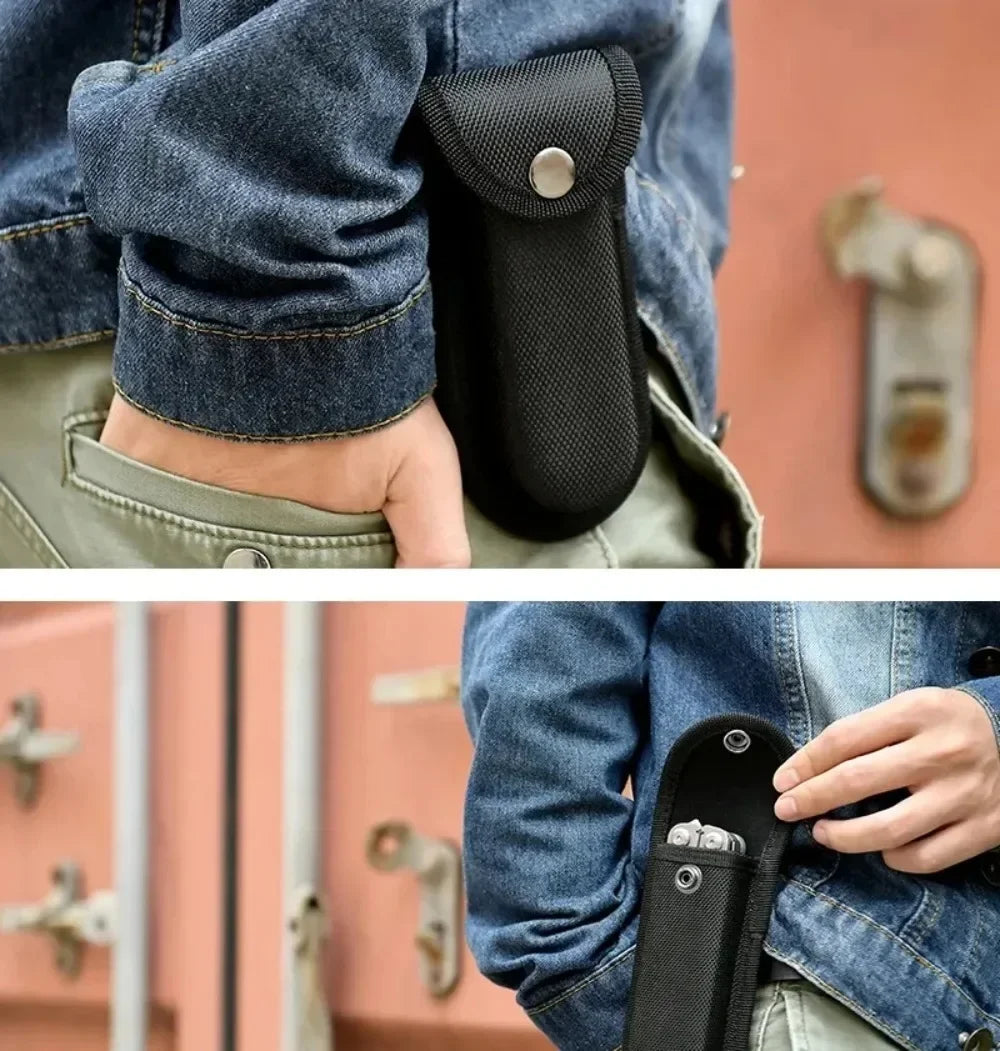 Novo edc tático facas capa sacos de náilon oxford conjunto faca dobrável embalagem caso náilon presente conjunto faca alicate bainha bolsa