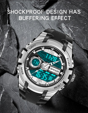 Relógio militar dos homens Sanda, g estilo, marca, esportes, led, digital, 50m, à prova d'água, s choque, para homens