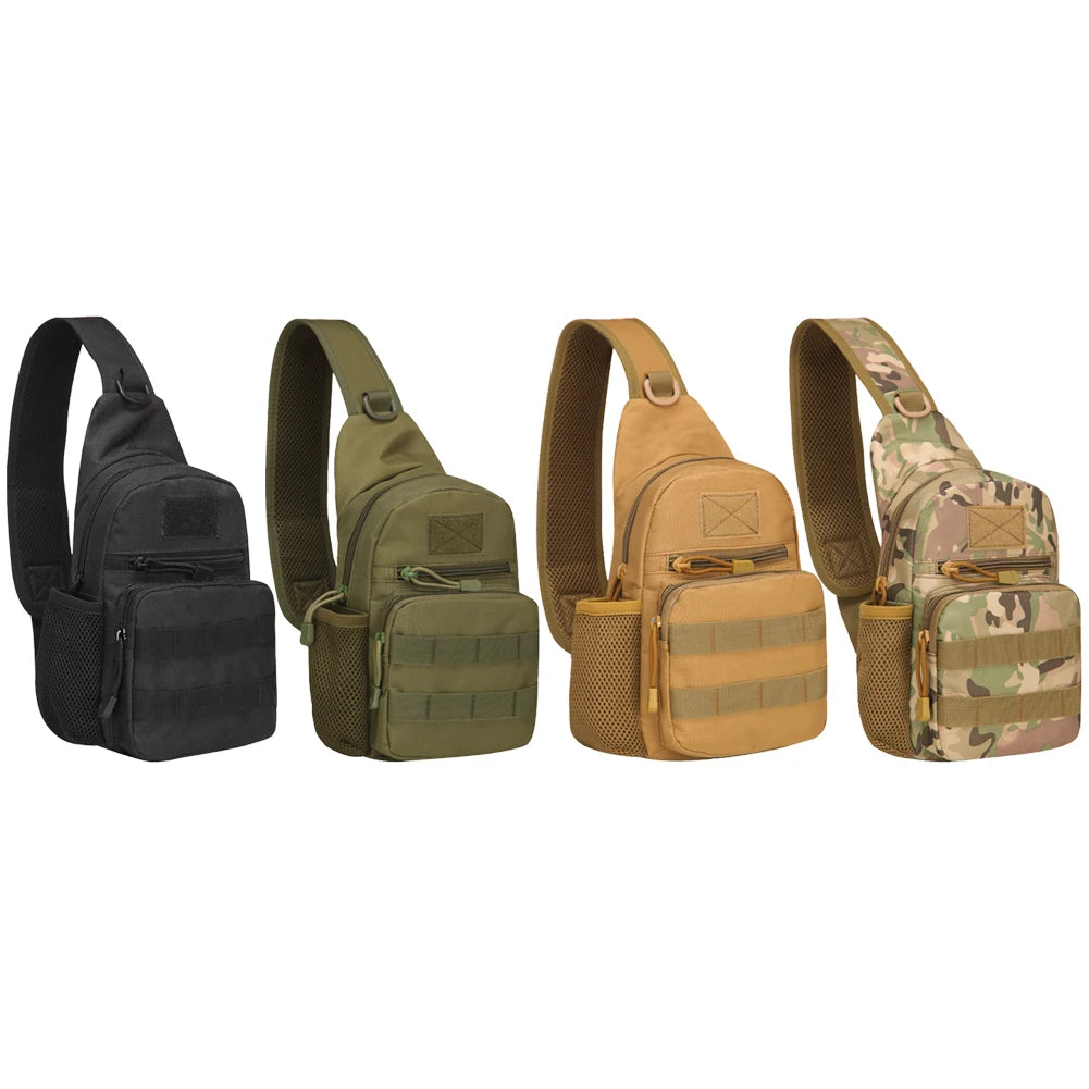 Ao ar livre tático camuflagem chaleira pacote de peito sacos dos homens caminhadas mochila náilon caça pesca molle exército trekking bolsa ombro