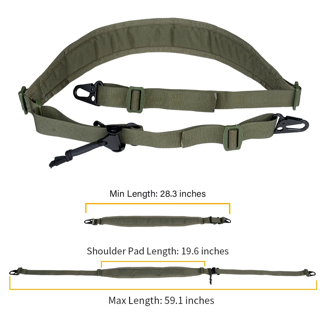 IDOGEAR Tactical R-ifle Slingster 2 Pontos Caça Quick Pull Ranger Verde 3428