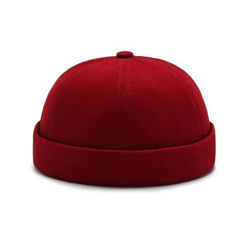 2024 novo gorro hip hop solidéu na moda cor streetwear portátil melão boné moda headwear bonés painéis elásticos hip hop chapéu