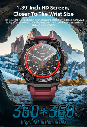 Lokmat novo ataque 3 pro robusto relógio inteligente bluetooth chamadas rastreador de fitness lanterna mensagem push monitor freqüência cardíaca para o telefone