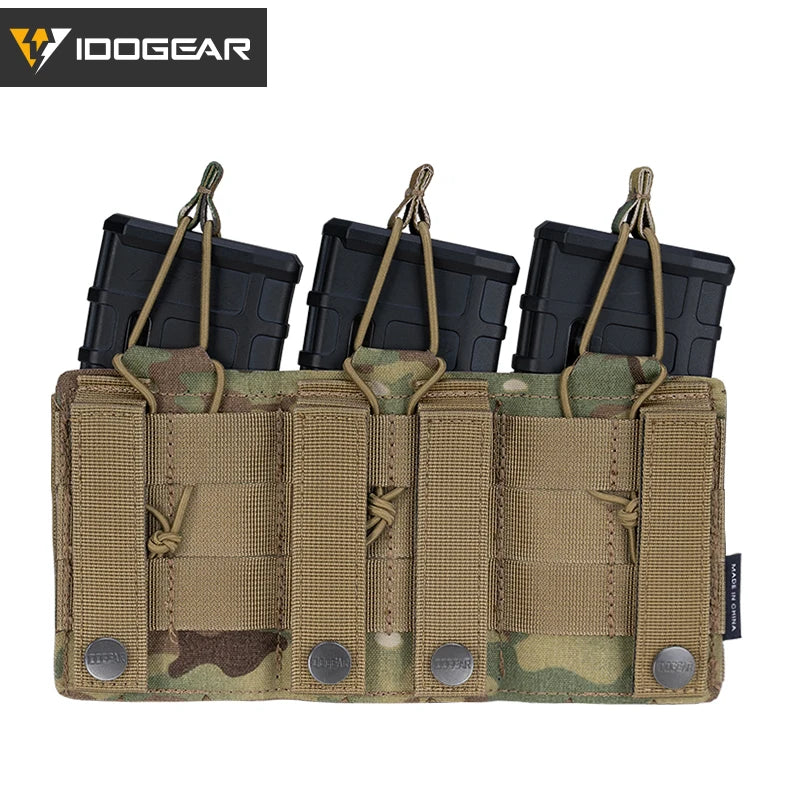 IDOGEAR Tático LSR 556 Mag Bolsa Triplo Mag Carrier MOLLE Bolsa Corte a Laser 3567