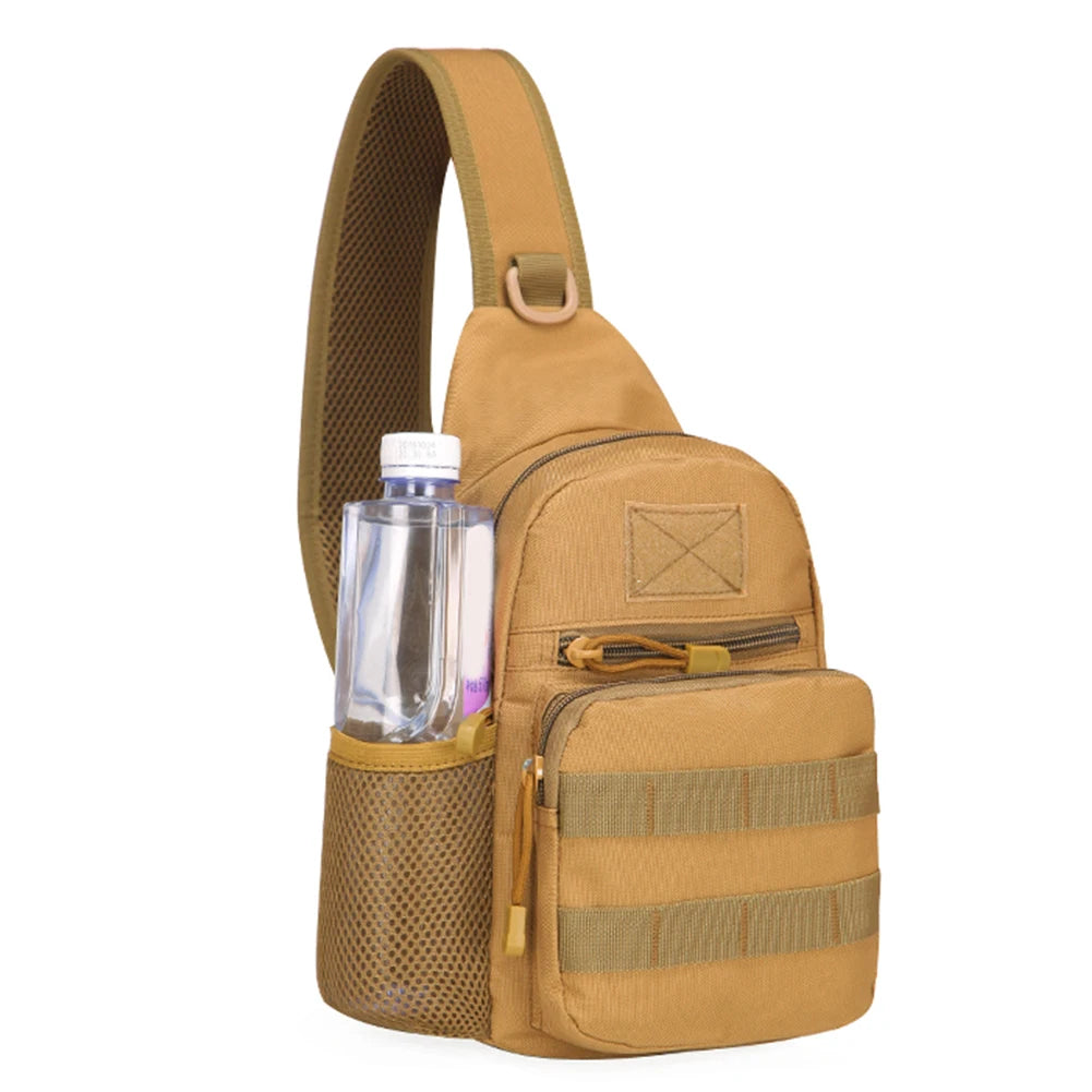 Ao ar livre tático camuflagem chaleira pacote de peito sacos dos homens caminhadas mochila náilon caça pesca molle exército trekking bolsa ombro