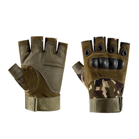 Meio dedo luvas masculinas ao ar livre militar tático luvas esportes tiro caça airsoft motocicleta ciclismo luvas