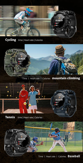 Lokmat ATTACK-GT atualização esporte relógio inteligente à prova dwaterproof água bluetooth chamadas robustos smartwatches lanterna rastreador de fitness para o telefone