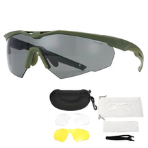 Conjunto de óculos tático à prova de vento, à prova de poeira, cs, militar, tiro, à prova de balas, motocicleta, montanhismo