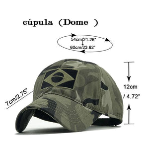 Boné de beisebol bordado masculino impressão bandeira brasileira/casual esportes tático chapéu camuflagem chapéu caminhadas chapéu de pesca