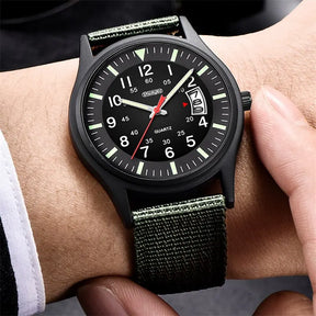 Relógio de pulso quartzo militar masculino, Nylon relógios de luxo, Calendário Data Watch, Moda, 2023