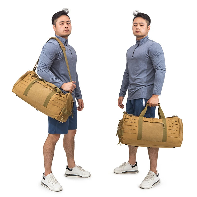 40l esporte ginásio saco tático viagem duffle saco para homens saco de treinamento de fitness com sapato basquete ao ar livre sacos de fim de semana