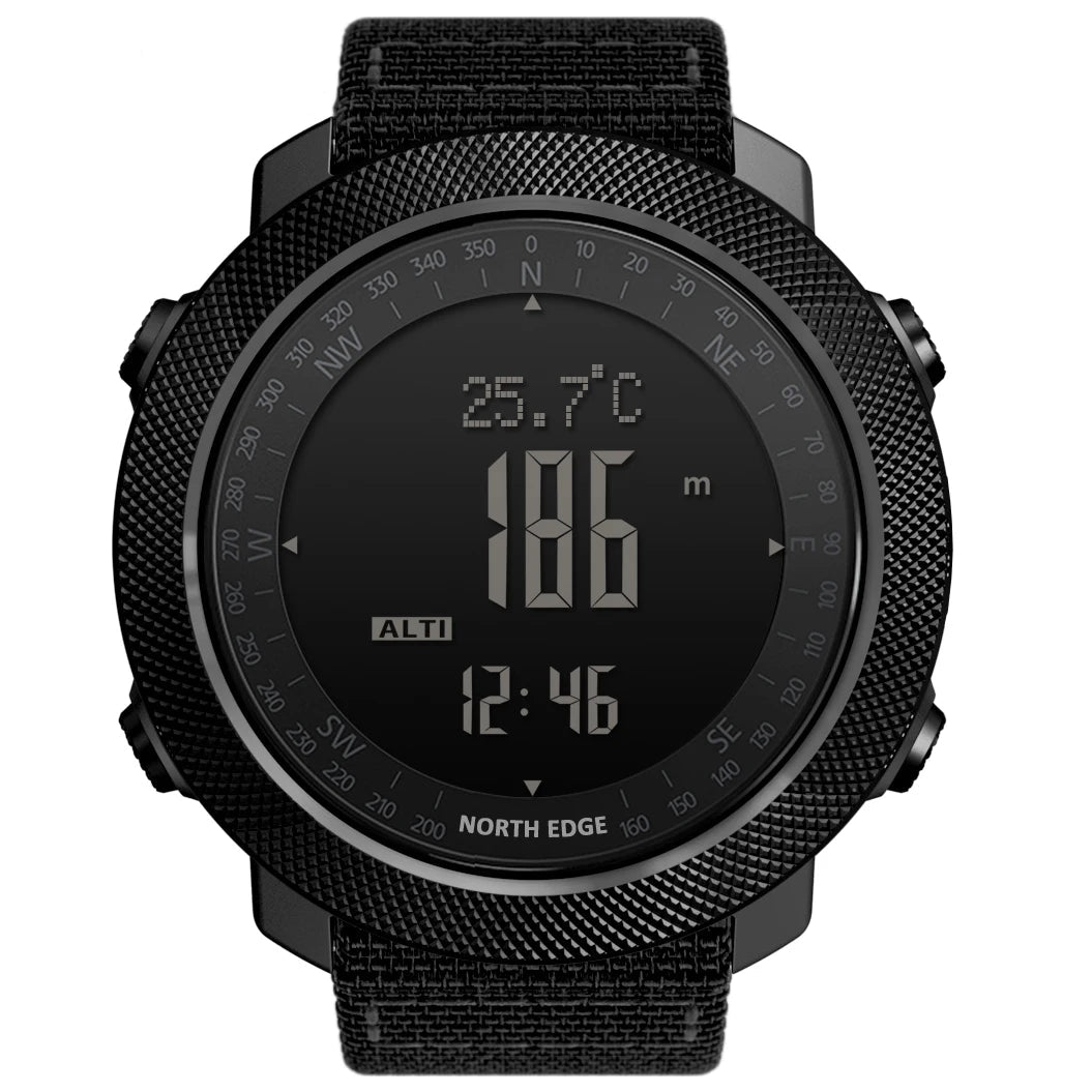 North edge esporte masculino relógio digital horas correndo natação militar do exército relógios altímetro barômetro bússola à prova dwaterproof água 50m