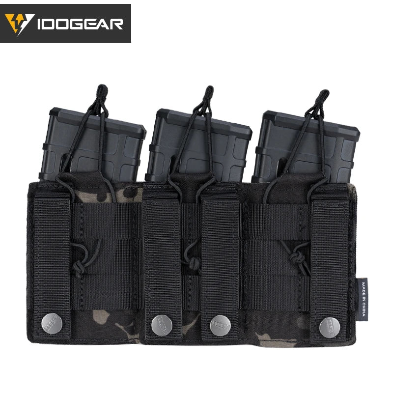 IDOGEAR Tático LSR 556 Mag Bolsa Triplo Mag Carrier MOLLE Bolsa Corte a Laser 3567
