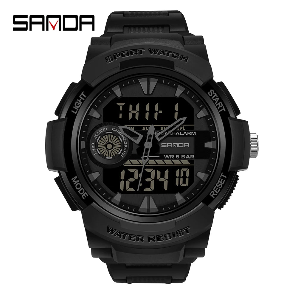 Sanda marca superior g-estilo relógio militar masculino led digital esportes cronômetro relógios homem à prova dwaterproof água relógio de pulso de quartzo eletrônico dos homens