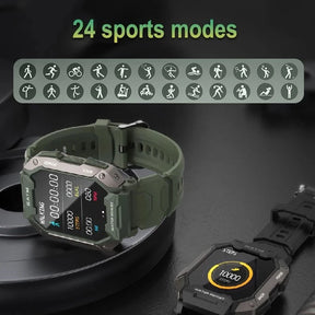 Smartwatch esportivo de natação para homens, IP68 impermeável, fitness, bluetooth, android, ios, profundidade de 50m, novo, 2023