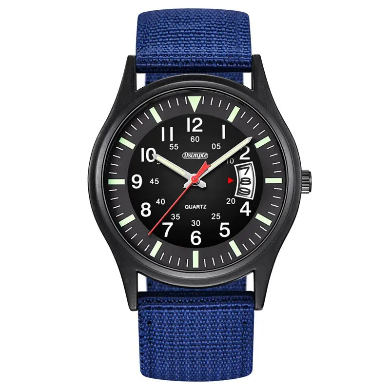 Relógio de pulso quartzo militar masculino, Nylon relógios de luxo, Calendário Data Watch, Moda, 2023