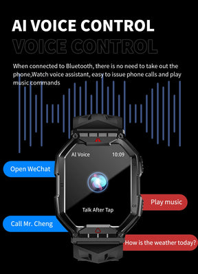 Lokmat oceano 3 pro esporte relógio inteligente robusto fitness à prova dwaterproof água smartwatches monitor de freqüência cardíaca relógio tela toque completo