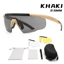 Conjunto de óculos tático com 3 lentes, à prova de vento, poeira, cs, tiro militar, à prova de balas, óculos de sol para motocicleta, montanhismo