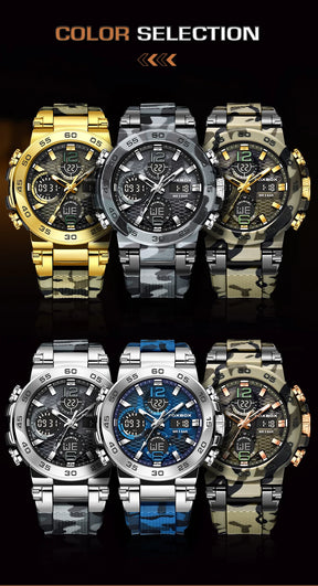 LIGE Digital Men Militar Watch 50m Relógio de pulso à prova d'água LED Relógio de quartzo Relógio esportivo Masculino Relógios grandes Homens Relogios Masculino