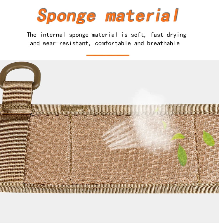 JSJM-Cinto Tático Acolchoado Ajustável para Homens, Trabalho ao Ar Livre, Combate CS, Caça, Paintball, Cintos, Bolso