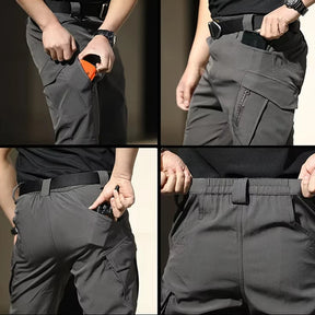 Homens calças de carga de inverno cintura elástica viagem softshell calças de lã à prova dwindproof água à prova de vento térmica quente calças compridas plus size 4xl