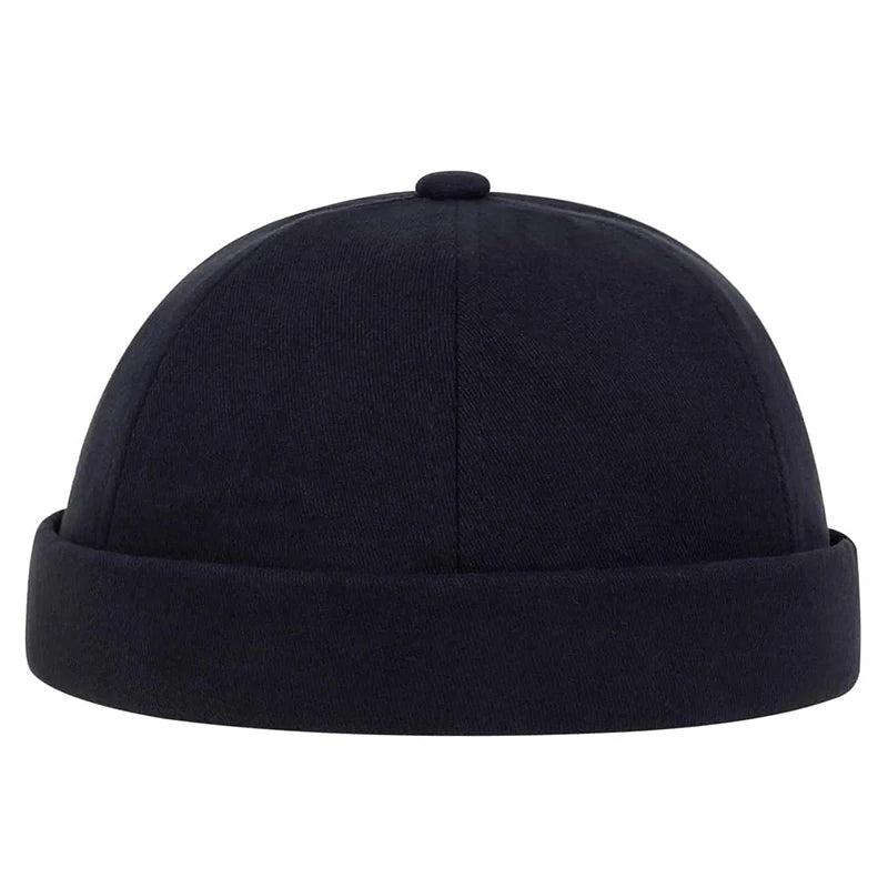 2024 novo gorro hip hop solidéu na moda cor streetwear portátil melão boné moda headwear bonés painéis elásticos hip hop chapéu