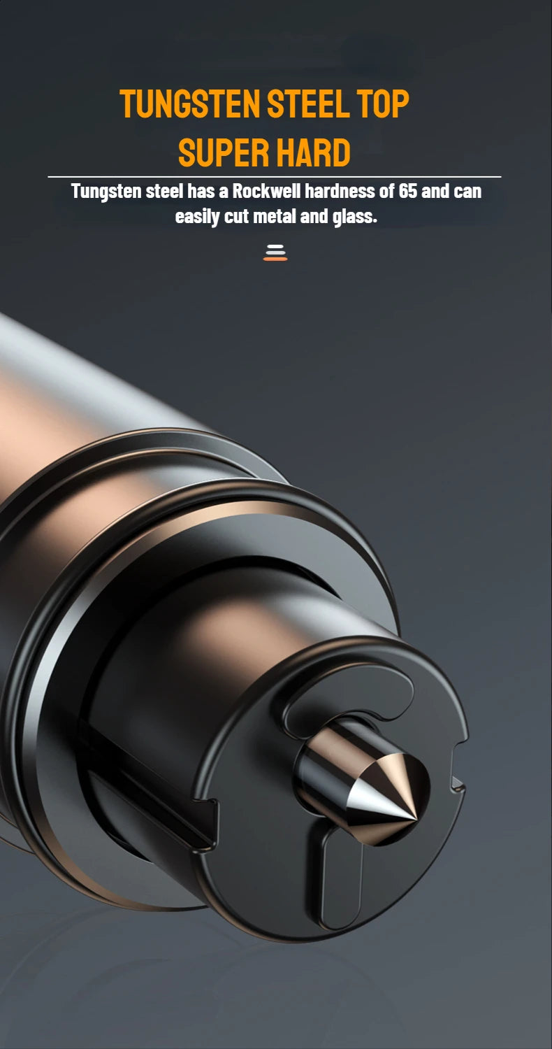 Martelo de segurança para carro 2 em 1, disjuntor de vidro de emergência, corte do cinto de segurança, alta dureza, aço de tungstênio, ferramenta de resgate, acessórios automotivos