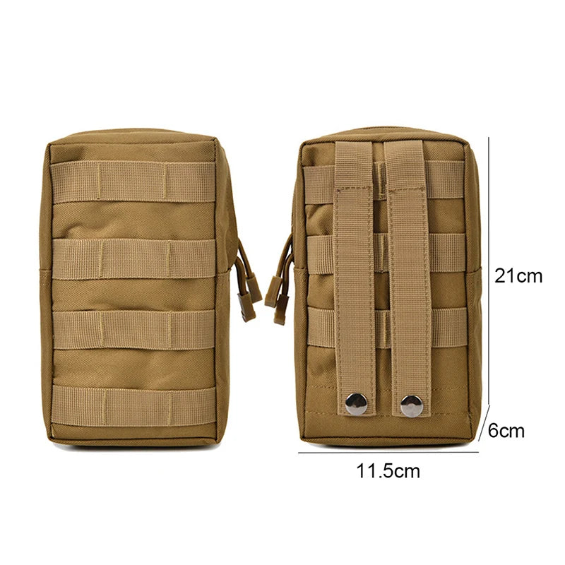 600D Oxford Outdoor Bag EDC Molle Ferramenta Zíper Acessórios de cintura Cinto durável Bolsa de camuflagem Airsoft