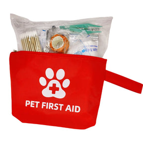 Kit de emergência para animais de estimação, kit de viagem para cães e gatos, à prova d'água, resistente, alta visibilidade, reflexivo, bolsa de primeiros socorros, acampamento, itens essenciais