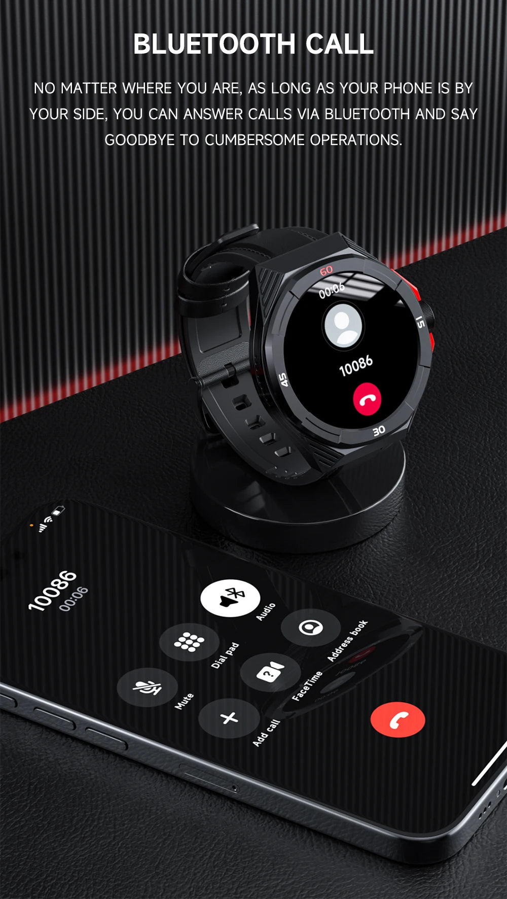 Lokmat-cometa 2 pro relógio inteligente, à prova d'água, com bluetooth, rastreador de fitness, freqüência cardíaca, mensagem, por telefone