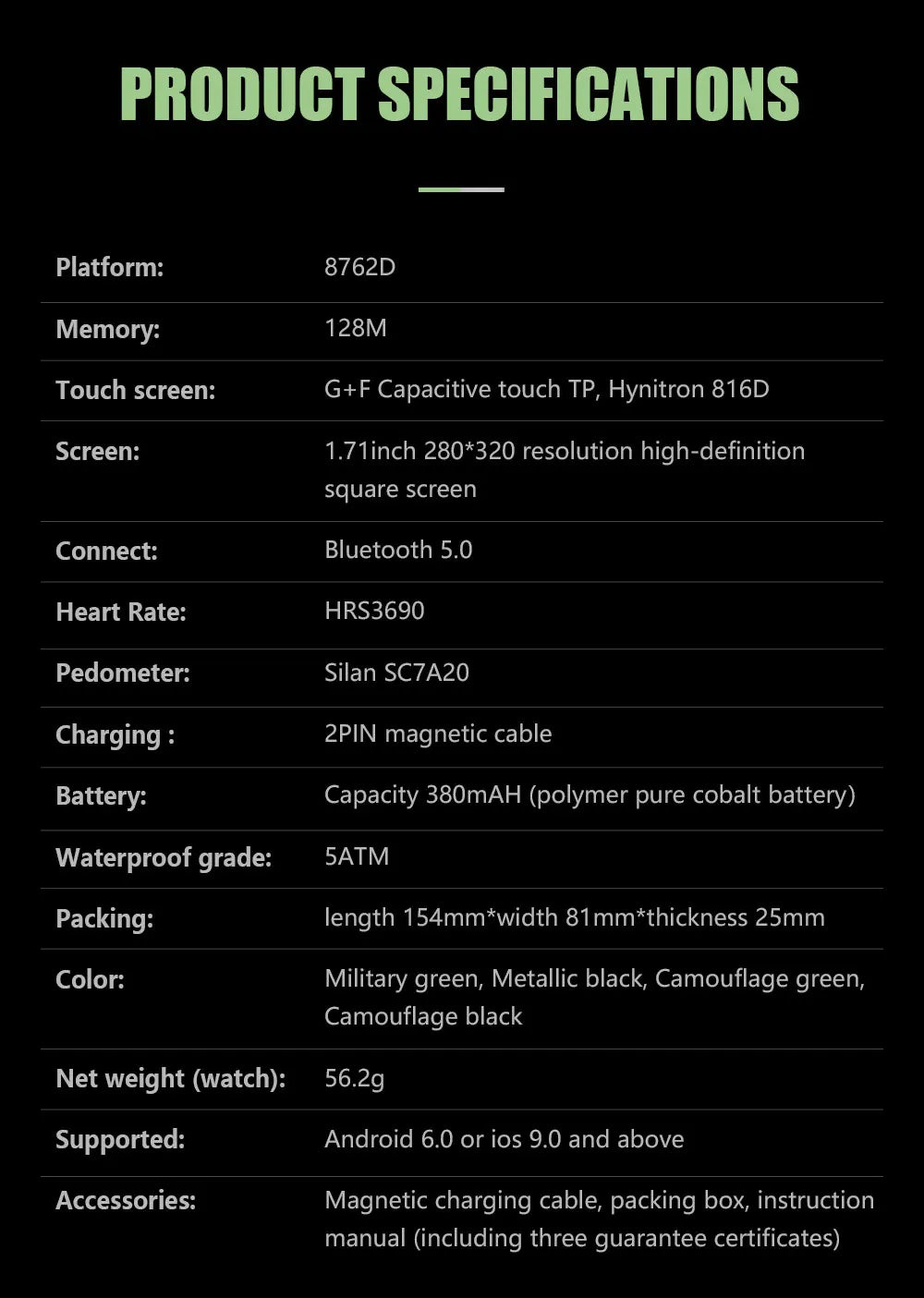 Smartwatch esportivo de natação para homens, IP68 impermeável, fitness, bluetooth, android, ios, profundidade de 50m, novo, 2023