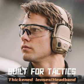 Conjunto de óculos tático à prova de vento, à prova de poeira, cs, militar, tiro, à prova de balas, motocicleta, montanhismo