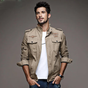 Novo 2023 casual jaqueta militar do exército dos homens plus size M-6XL jaqueta masculina força aérea uma primavera & outono carga jaquetas dos homens casaco