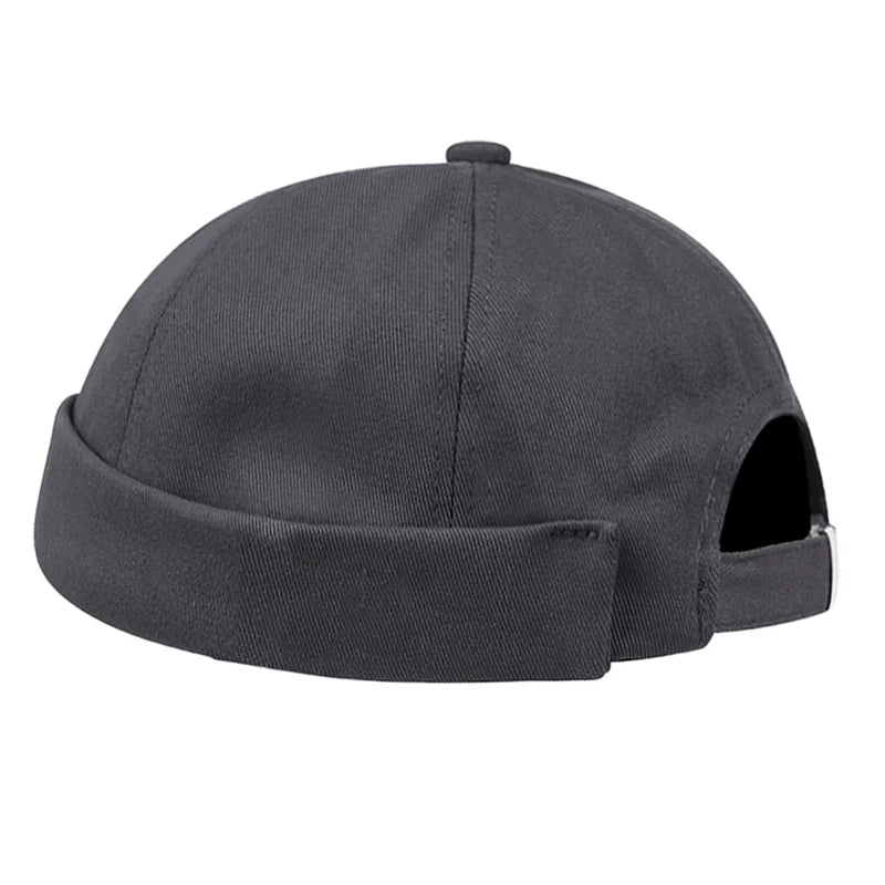 2024 novo gorro hip hop solidéu na moda cor streetwear portátil melão boné moda headwear bonés painéis elásticos hip hop chapéu