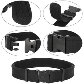 Coldre tático para arma, conjunto de bolsa para lanterna, 10 em 1, kit de utilidades multifuncional, cinto de serviço de polícia, cintos de segurança