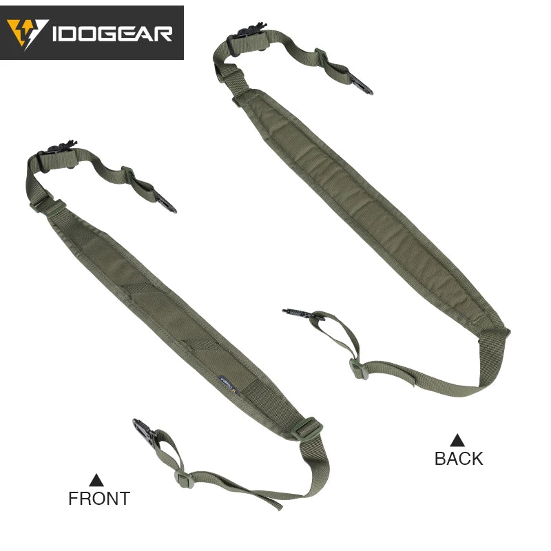 IDOGEAR Tactical R-ifle Slingster 2 Pontos Caça Quick Pull Ranger Verde 3428