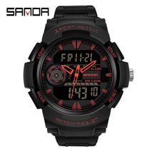 Sanda marca superior g-estilo relógio militar masculino led digital esportes cronômetro relógios homem à prova dwaterproof água relógio de pulso de quartzo eletrônico dos homens